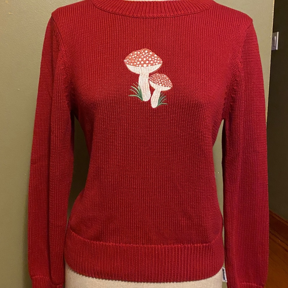 NWOT Princess Highway Red Mushroom Sweater